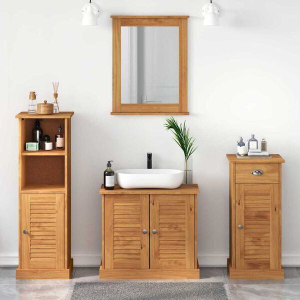 vidaXL Bathroom Furniture Set with Drawer with Shelf VIGO 4 pcs Brown
