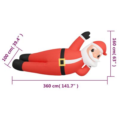 vidaXL Christmas Inflatable Lying Santa LED 63"