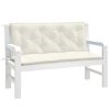 vidaXL Garden Bench Cushion Melange cream 100% polyester 47.2x19.7x2.8 in