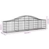 vidaXL Gabion Basket Silver Galvanized Iron Large Heavy Duty
