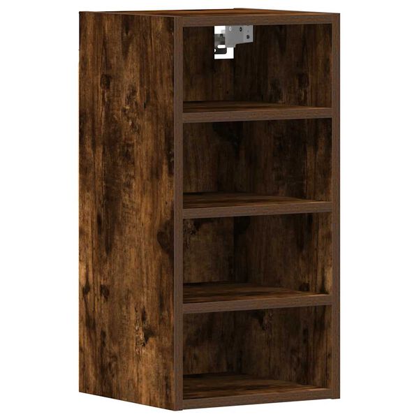 vidaXL Hanging Cabinet Smoked Oak Engineered wood 11.8x11.6x23.6 in