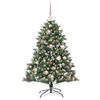 vidaXL Artificial Christmas Tree with 150 LEDs Green 47.24 in