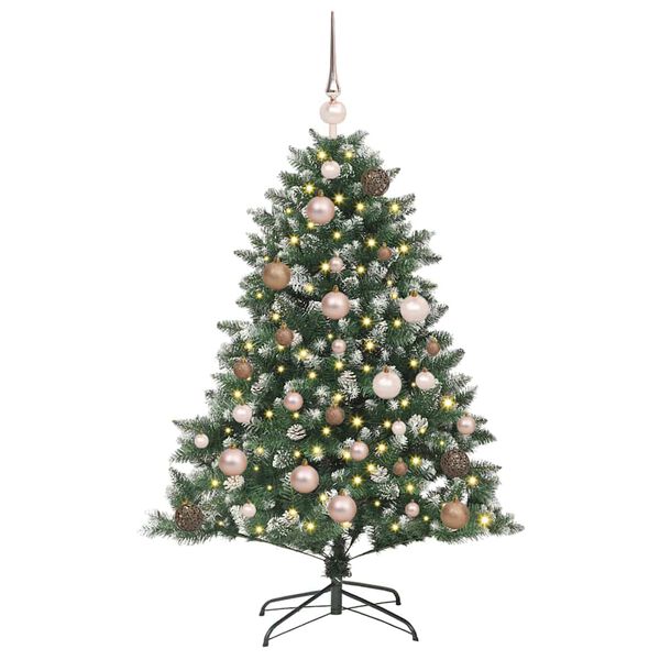 vidaXL Artificial Christmas Tree with 150 LEDs Green 47.24 in