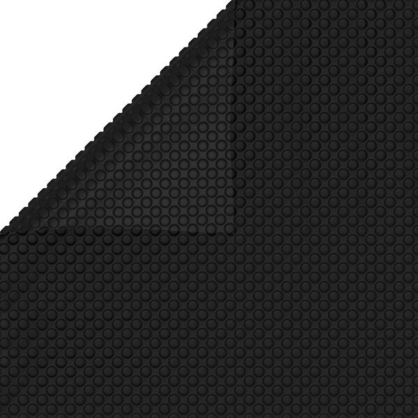 vidaXL Pool Cover Black Thick PE film with air chambers, PVC Large