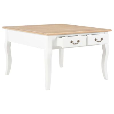 vidaXL Coffee Table White 31.5"x31.5"x19.7" Wood