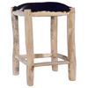 vidaXL Bar Stool Natural wood, Brown, Black