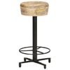 vidaXL Bar Stool Set of 2 Natural Wood and Black