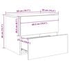 vidaXL Wall-mounted Bedside Cabinet Set of 2 Smoked oak Engineered wood
