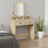 vidaXL Dressing Table Brown 31.10 x 16.14 x 55.12 in Engineered Wood