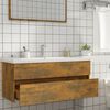 vidaXL Sink Cabinet Smoked oak Engineered wood 39.4 in Sink Cabinet