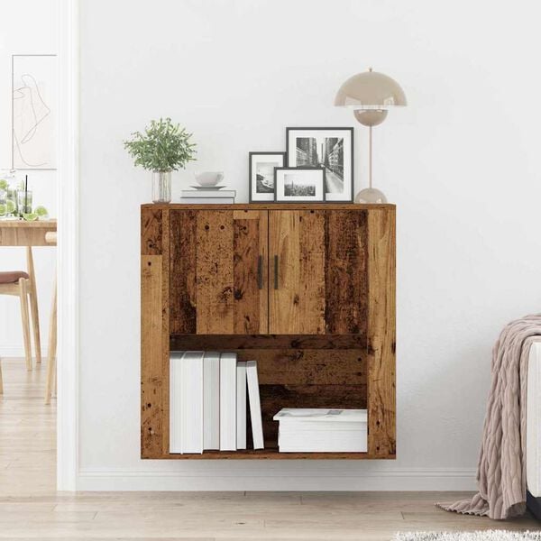 vidaXL Wall Cabinet Old Wood 31.50 x 12.99 x 31.50 in Engineered Wood