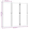 vidaXL 3-Panel Room Divider Light Gray 82.7"x70.9"