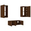 vidaXL TV Wall Unit Brown Oak Engineered Wood Large TV Wall Unit