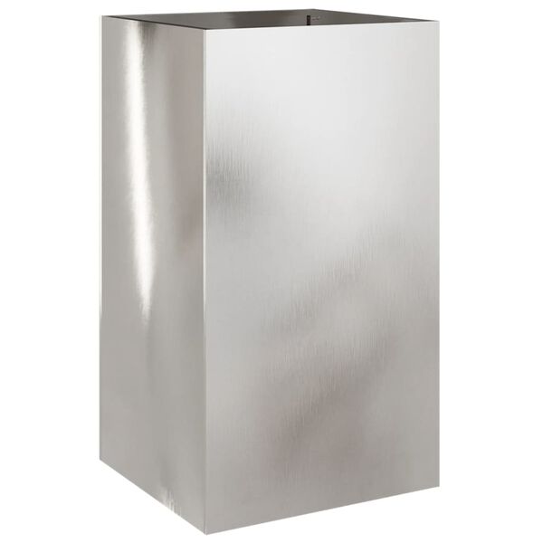 vidaXL Planter Silver Stainless Steel Medium Durable Planter