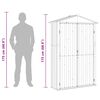 vidaXL Garden Shed Brown Galvanized Steel and Plastic