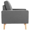 vidaXL Sofa Light grey 100% polyester, solid pine wood, rubberwood Medium