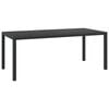 vidaXL Garden Dining Table Black Aluminum and WPC
