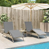 vidaXL Sun Loungers with Cushions 2 pcs Beige Poly Rattan
