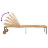 vidaXL Sun Lounger Brown 81.50 x 22.83 x 13.78 in Solid Acacia wood