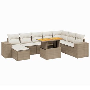 vidaXL Garden Sofa Set Beige
