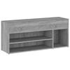vidaXL Shoe Bench Grey Sonoma Engineered Wood 41.3 in Shoe Bench