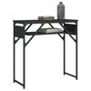 vidaXL Console Table Black Engineered wood, metal 29.5x11.8x29.5 in