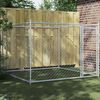 vidaXL Dog Cage Grey Galvanized Steel 6.6x6.6x4.9 ft Durable Dog Cage
