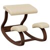 vidaXL Kneeling Chair Cream Birch plywood, polyester fabric, foam Standard