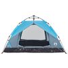 vidaXL Camping Tent Dome 3-Person Blue Quick Release