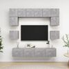 vidaXL TV Cabinet Set Concrete Grey Engineered Wood Standard