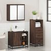 vidaXL Bathroom Furniture Set Brown Oak Engineered Wood Medium