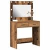 vidaXL Dressing Table Old Wood 78.5 x 41 x 135 cm Engineered wood
