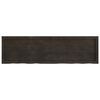 vidaXL Wall Shelf Dark Brown Solid Oak Wood 55.1 x 15.7 x Foldable