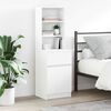 vidaXL Bedside Cabinet White Engineered wood Extra Tall Bedside Cabinet