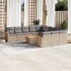 vidaXL Garden Sofa Set Mix beige PE rattan 12-piece set Modular