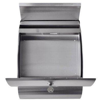 vidaXL Double Mailbox on Stand Stainless Steel