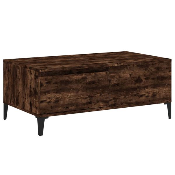 vidaXL Coffee Table Smoked Oak Engineered wood, metal