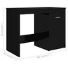 vidaXL Desk High gloss black Engineered wood Medium Computer Desk