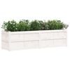 vidaXL Garden Planter White Solid Pine Wood 70.9x19.7x19.7 in