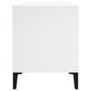 vidaXL Record Cabinet White Engineered wood, metal Medium Record Cabinet