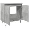 vidaXL Bathroom Cabinet Concrete Gray Engineered Wood, Iron Medium