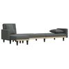 vidaXL L-shaped Sofa Bed Dark grey Fabric (100% polyester), plywood, foam
