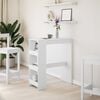 vidaXL Bar Table White Engineered Wood Tall and narrow Bar Table
