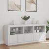 vidaXL Sideboard White Engineered wood, Glass Large Sideboard