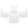 vidaXL Garden Lounge Set White Solid Pinewood Medium Modular