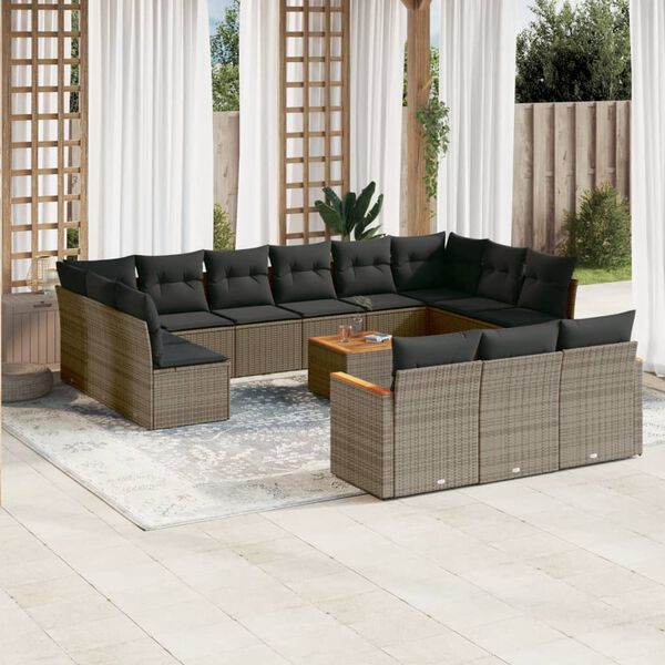 vidaXL Garden Sofa Set Grey