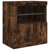 vidaXL Sideboard with LED Lights Smoked Oak 23.8"x14.6"x26.4"