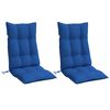 vidaXL Highback Chair Cushion Set of 2 Royal Blue Oxford Fabric Medium