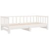 vidaXL Day Bed White Solid pine wood Twin Pull-Out Day Bed