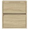 vidaXL TV Wall Cabinet Set of 2 Sonoma oak Engineered wood Compact